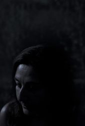 Somma Vesuviana(Na), Italy 2020 July 06 : Simona Briganti, 51 years old, posing in the field of Masseria Mele during the full moon night of July. She is graduated in Conservation of Cultural Heritage. After working as restorer and web programmer, she started to work as farmer with her brother Gianluca in their grandmother's property at Torre Del Greco(Na) at slopes of Vesuvio, four years ago. They grow fruits and vegetables in natural way to sell and to make preserves.