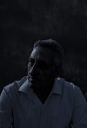 Somma Vesuviana(Na), Italy 2020 July 06 : Gianfranco D'angelo, 69 years old, posing in the field of Masseria Mele during the full moon night of July. He is a producer of EVO, extra virgin olive oil at Maddaloni(Ce) where he has a transformation laboratory. The fiels of olive trees are at Messercola(Ce).